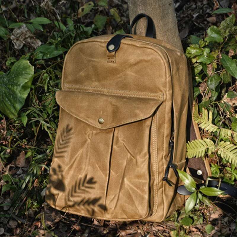 Men Daypacks Vintage Canvas Travel Leather School Bag Casual Fashion Waterproof Outdoor Bag Women Backpack Mochilas