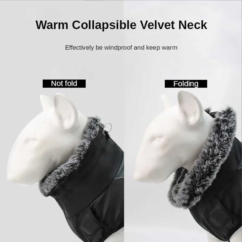 Clothes For Large Dogs Waterproof Big Dog Vest Jacket Autumn Winter Warm Fur Collar Pet Dog Coat For French Bulldog Wilma DogXJ250109
