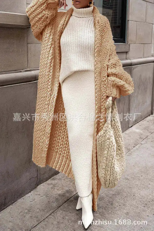 Hollow Out Women Sweater Spring and Autumn Cardigan Coats Casual Solid Knitted Cardigan Loose Clothes Women Oversized Cardigan 250106