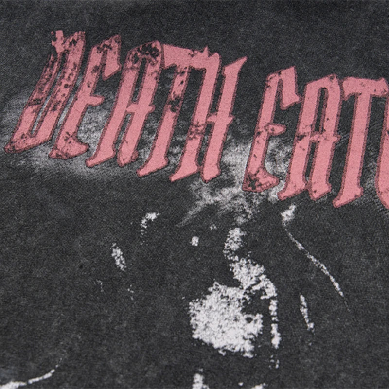 25SS UnderMyCar Vintage Short Sleeve Tshirt High Street Alphabet ed Mens Hip Hop 250106