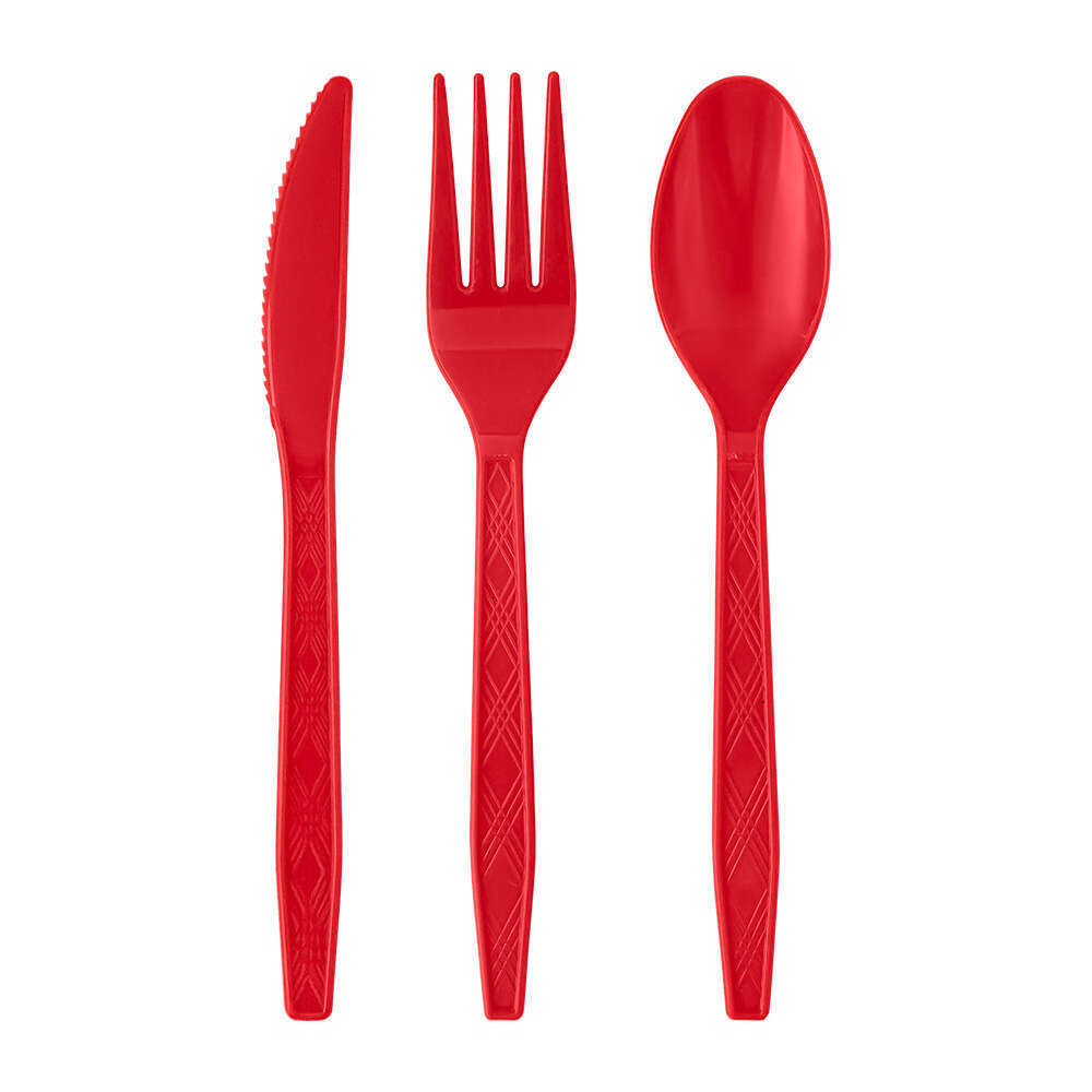 Hot selg solid color themed party red thick tray, paper cup, tissue tablecloth, disposable item