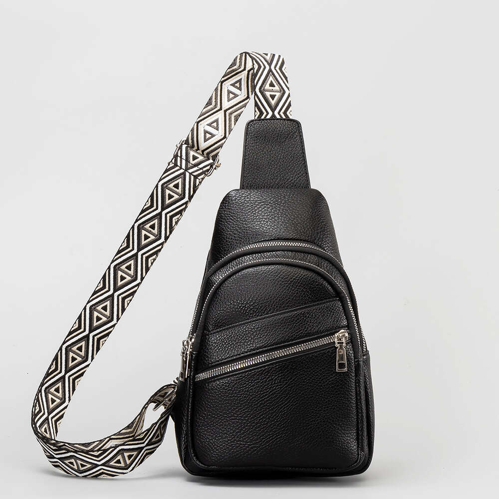 Ensptpu Leather Large Capacity Bag Women's Leisure Travel Multifunctional Chest Crossbody Bag, Versatile Backpack For Women