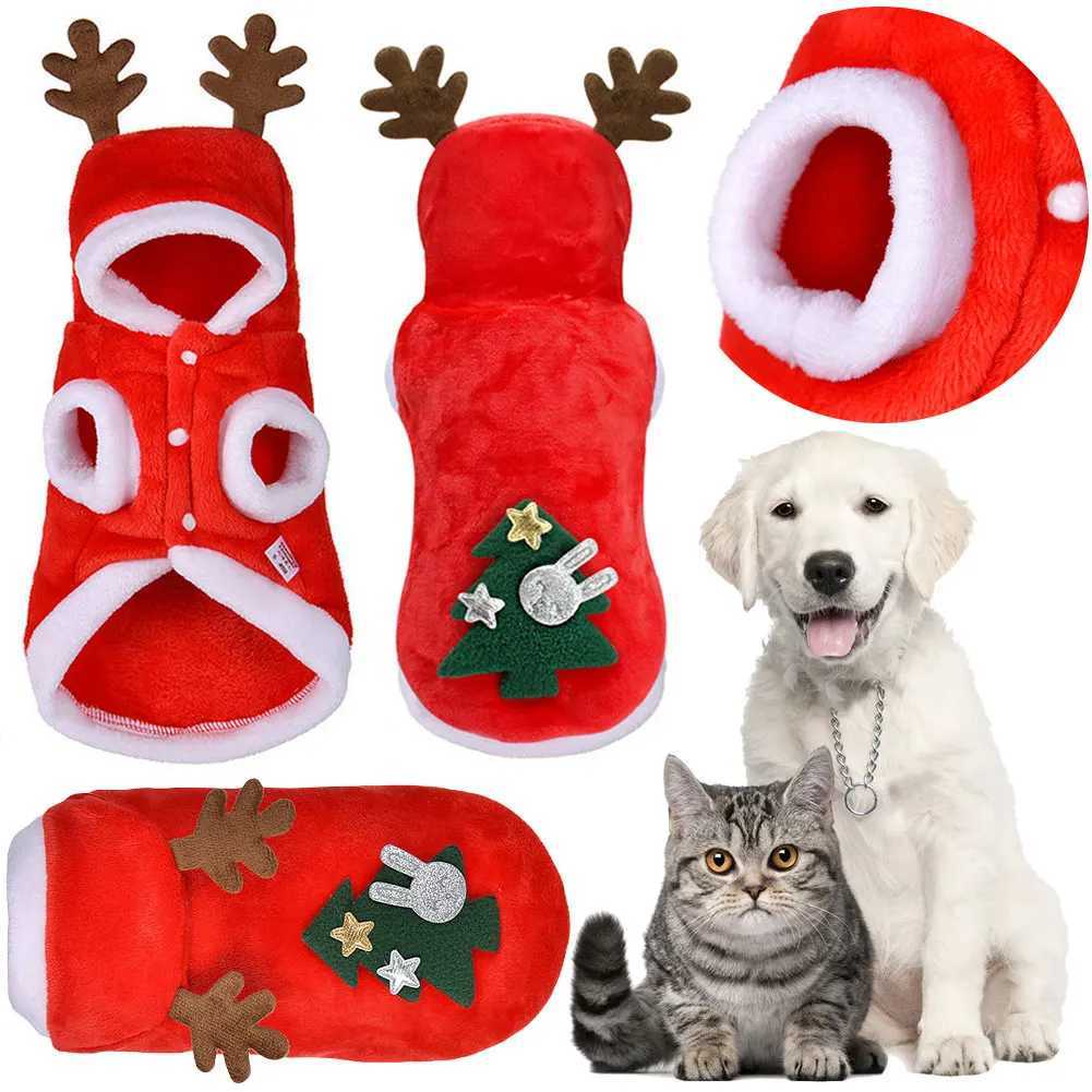 Christmas Pet Clothes Elk Pet Dog Cold Weather Coats Winter Warm Dog Christmas Clothes for Small Dogs PuppyXJ250109