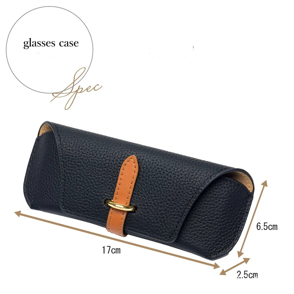 KLASSNUM y Leather Reading Glasses Bags Woman MEn Portable Protective Travel Sunglasses Case Fashion Eyewear Protector 250109
