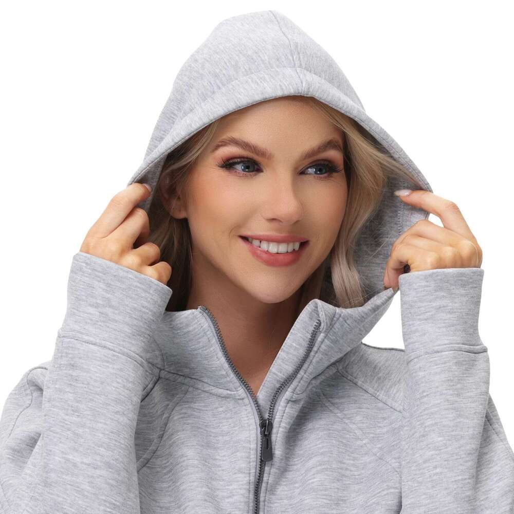 Women's Wear Women's Fleece Pullover Solid Warm Hoodies Half Zipper Long Sleeve Sweatshirts Tracuits Outfits Short-Style Sports Suit