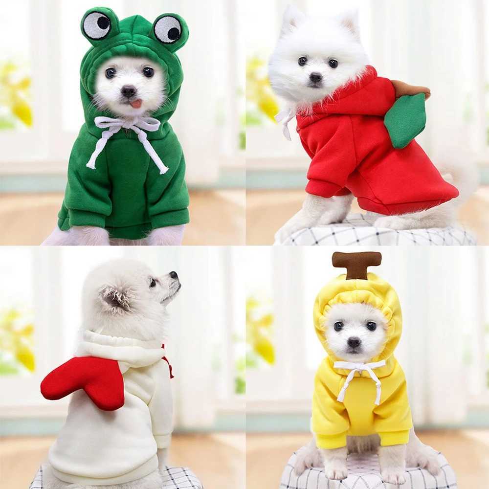 Fall Dog Hoodies Clothes Cute Plush Coat Hoodies Pet Costume Jacket For Puppy Cat French Bulldog Chihuahua Small Dog ClothingXJ250109