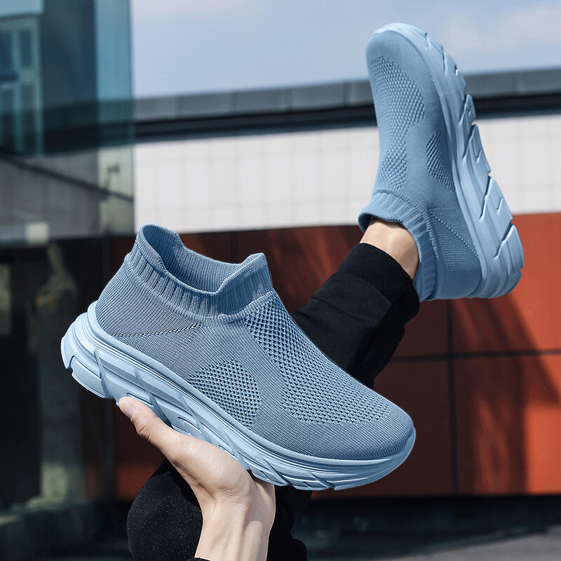 Ddmybear Hot Sale Fashion Running Sneakers For Women Breathable Socks Trainers Men Slip On Lightweight Sports Shoes Big Size Chinese Brand