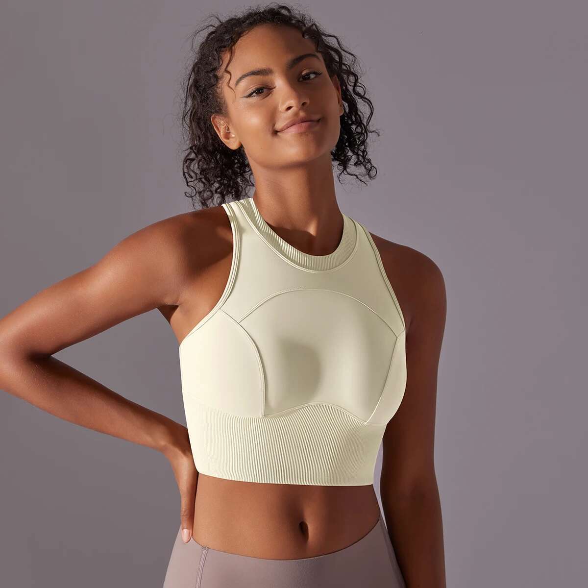 Tops For Women Knit Solid Color Shaping Fiess Sports Running Sleeveless Tank Top Back Cutout Yoga Clothing