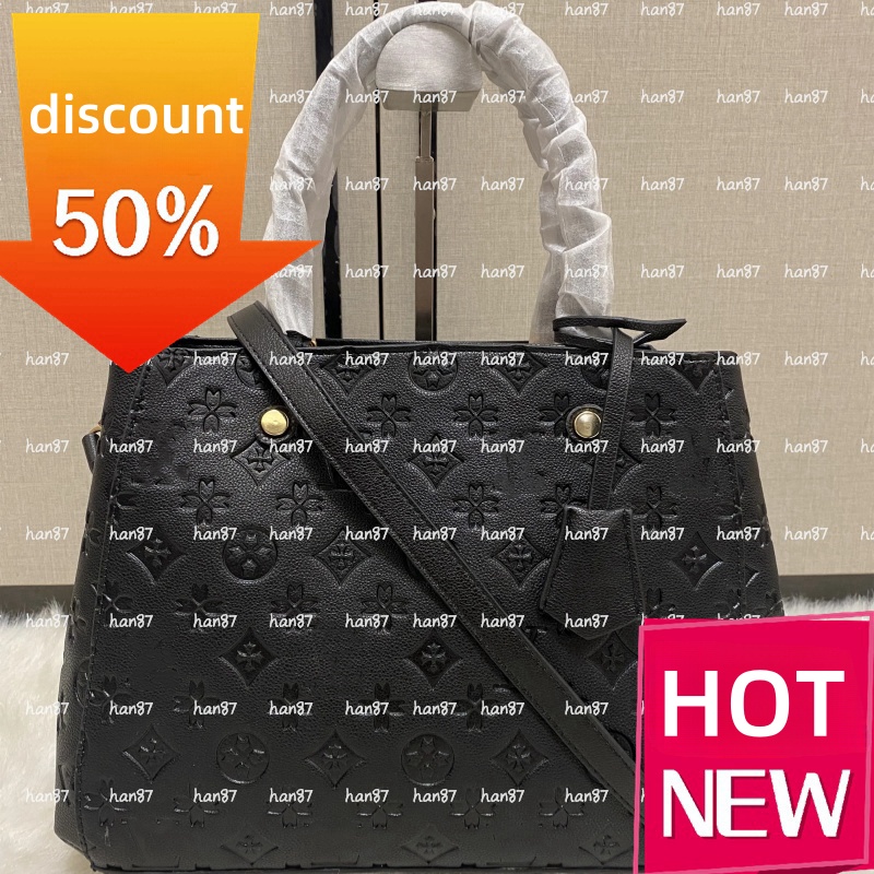 luxury designer Handbags Genuine Leather handbags Bags Purses High Quality Ladies Shoulder Bag Cross body Brown flower