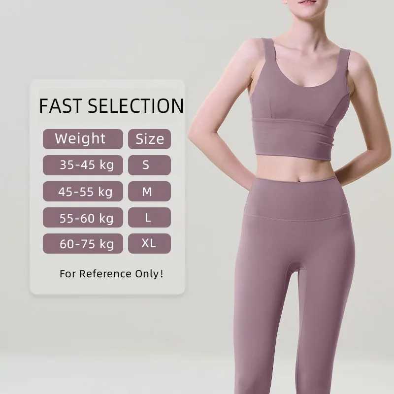 2 Piece Yoga Sets Sports Fitness High Waist Hip Raise Pants Cutout Bra Suit Workout Clothes Gym Leggings Set for WomenXJ250109