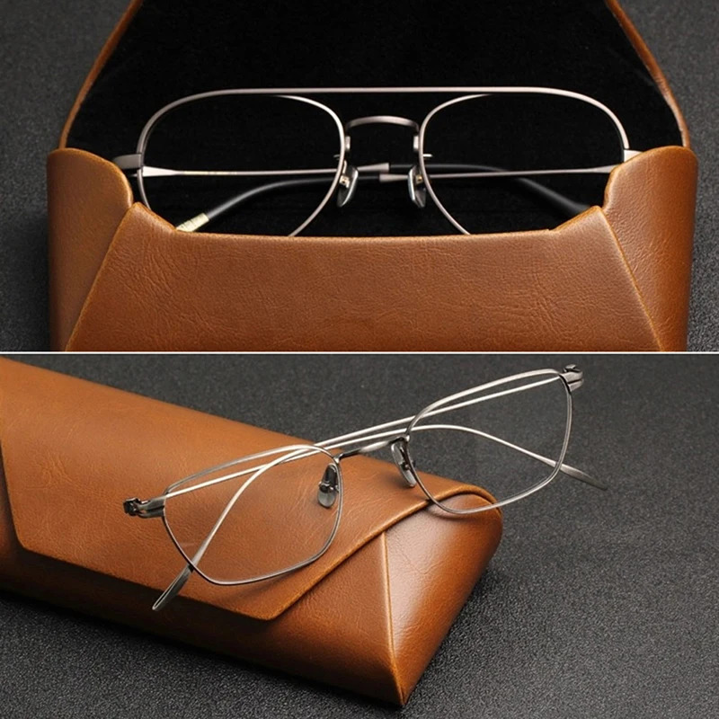 y Myopia Leather Glasses Case Sunglasses for Women Eyeglasses Sun Pouch Solid Eyewear Accessories 250109