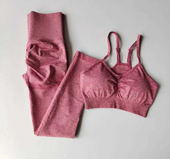 WomensGym Tracksuit Fitness Yoga Sets Sportswear Workout Bra+High Waist Leggings Gym Clothing Seamless Bra Suit Sports SuitsXJ250109
