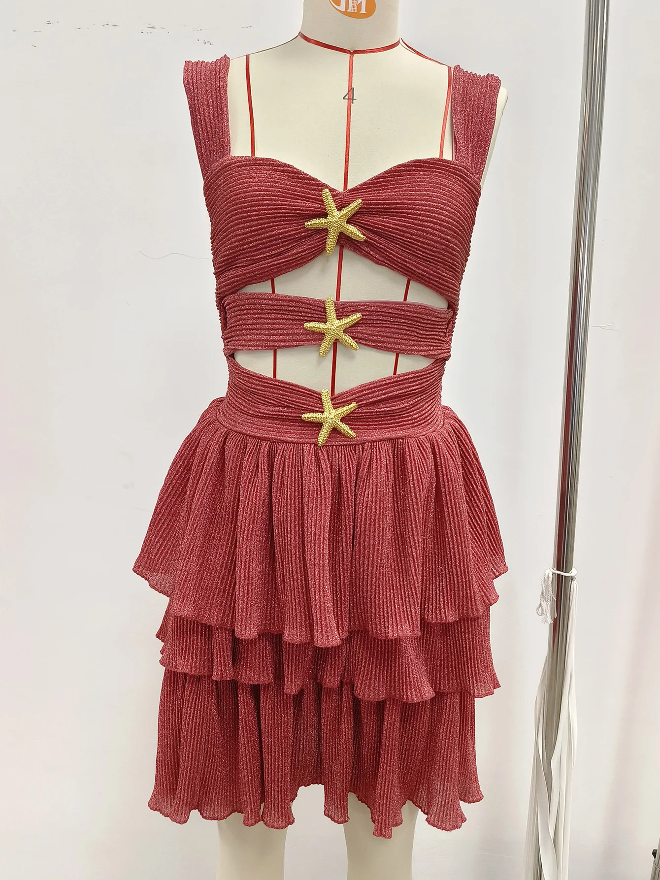 Cover Up Skirt Beach Women Geometry Printed Twopiece Elegant And Pretty Dress Shoulder Strappy Bathing Suit Beachwear 250106