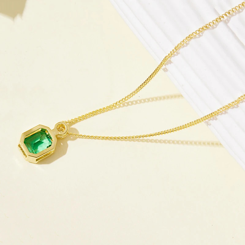 Luomansi Vintage 68MM Emerald Necklace S925 Sterling Silver Jewelry Wedding Anniversary Party Birthday Gift 250109