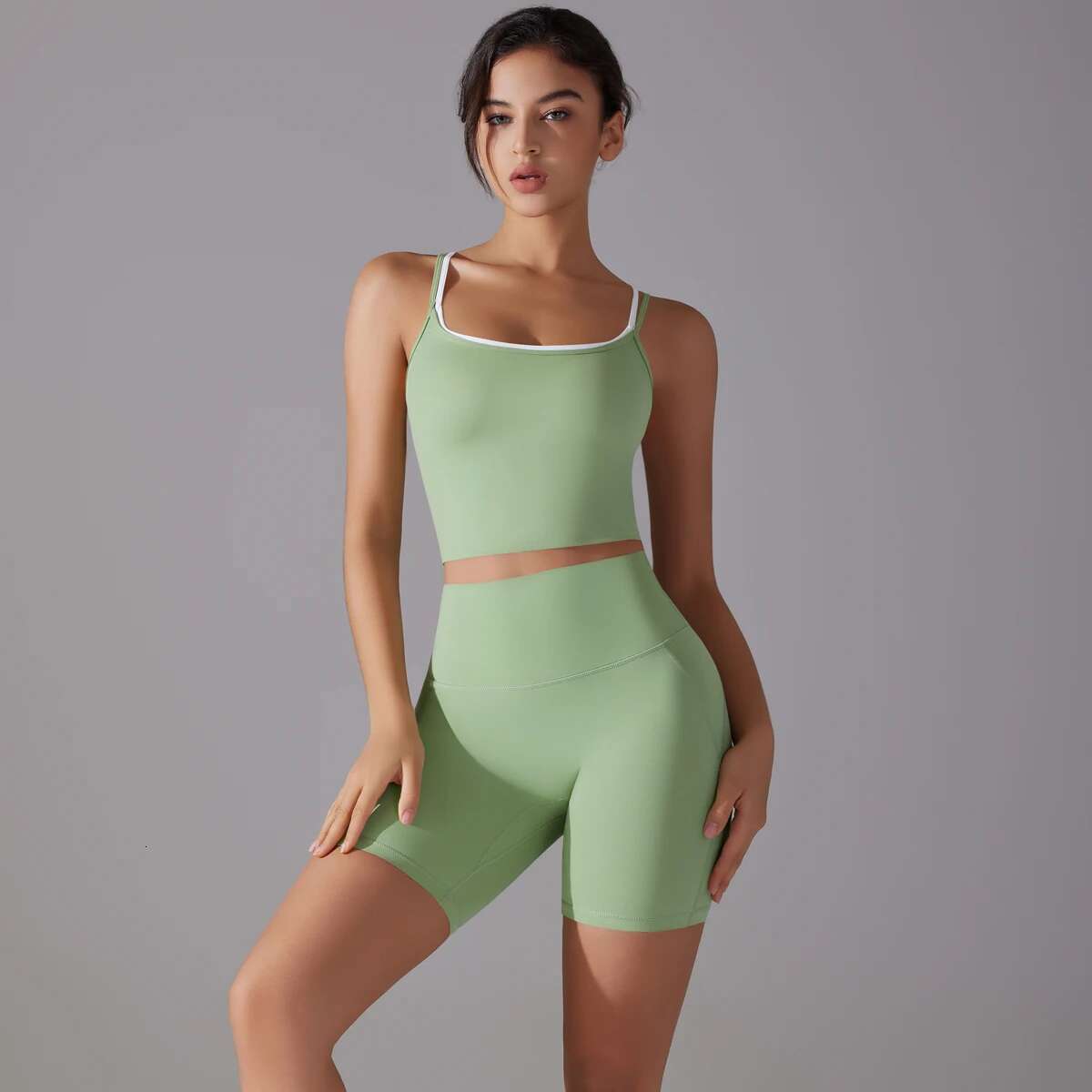 2 Piece Clothes Women 2Pcs Patchwork Sport Fiess Sports Bodysuit Suit Women's Tracksuit Yoga Set