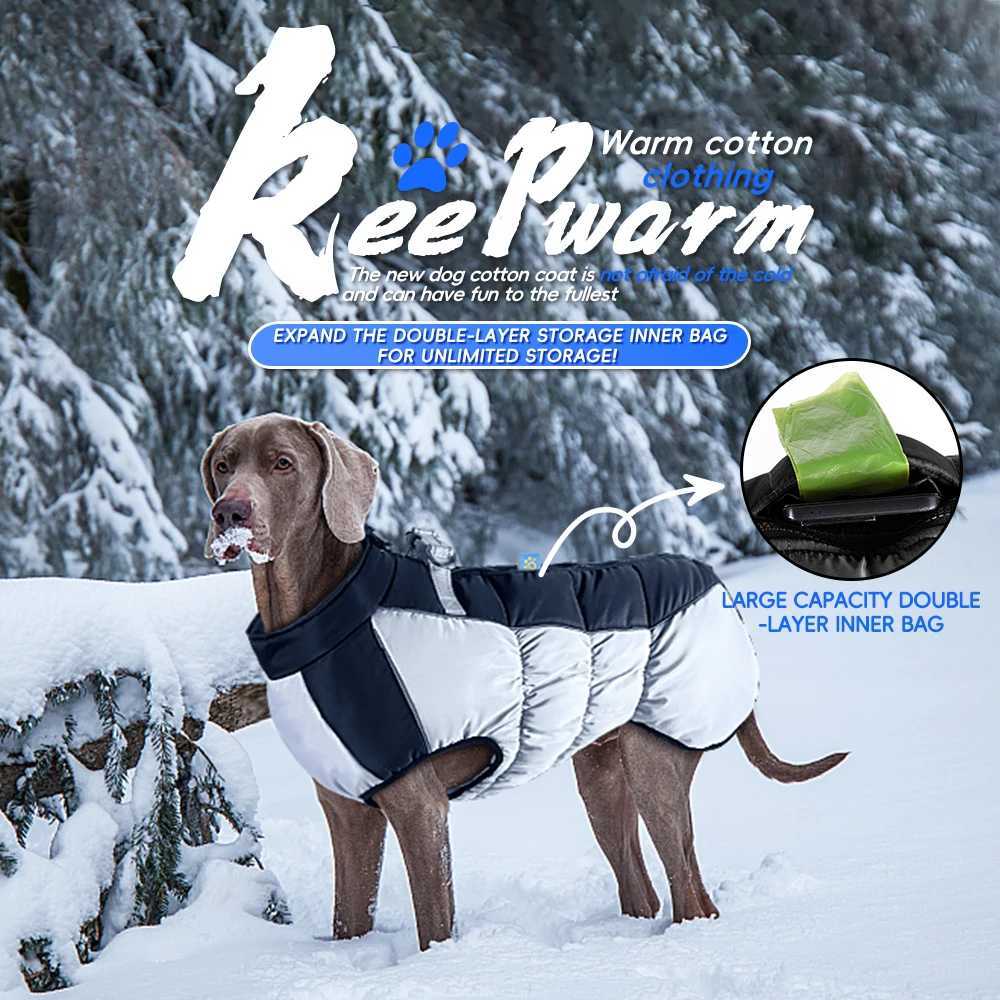 Large Dog Jacket Waterproof Dog Clothing Medium and Large Dog Winter Pet Clothing Labrador Coat Labrador German Shepherd VestXJ250109