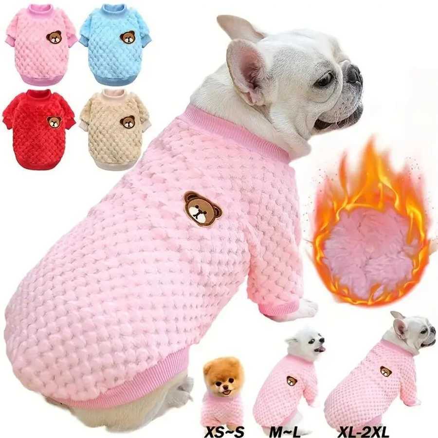 Puppy Sweater Pet Clothes Autumn And Winter New Dog Fleece Jackets Double-leg Plaid Dog Apparel Christmas GiftXJ250109
