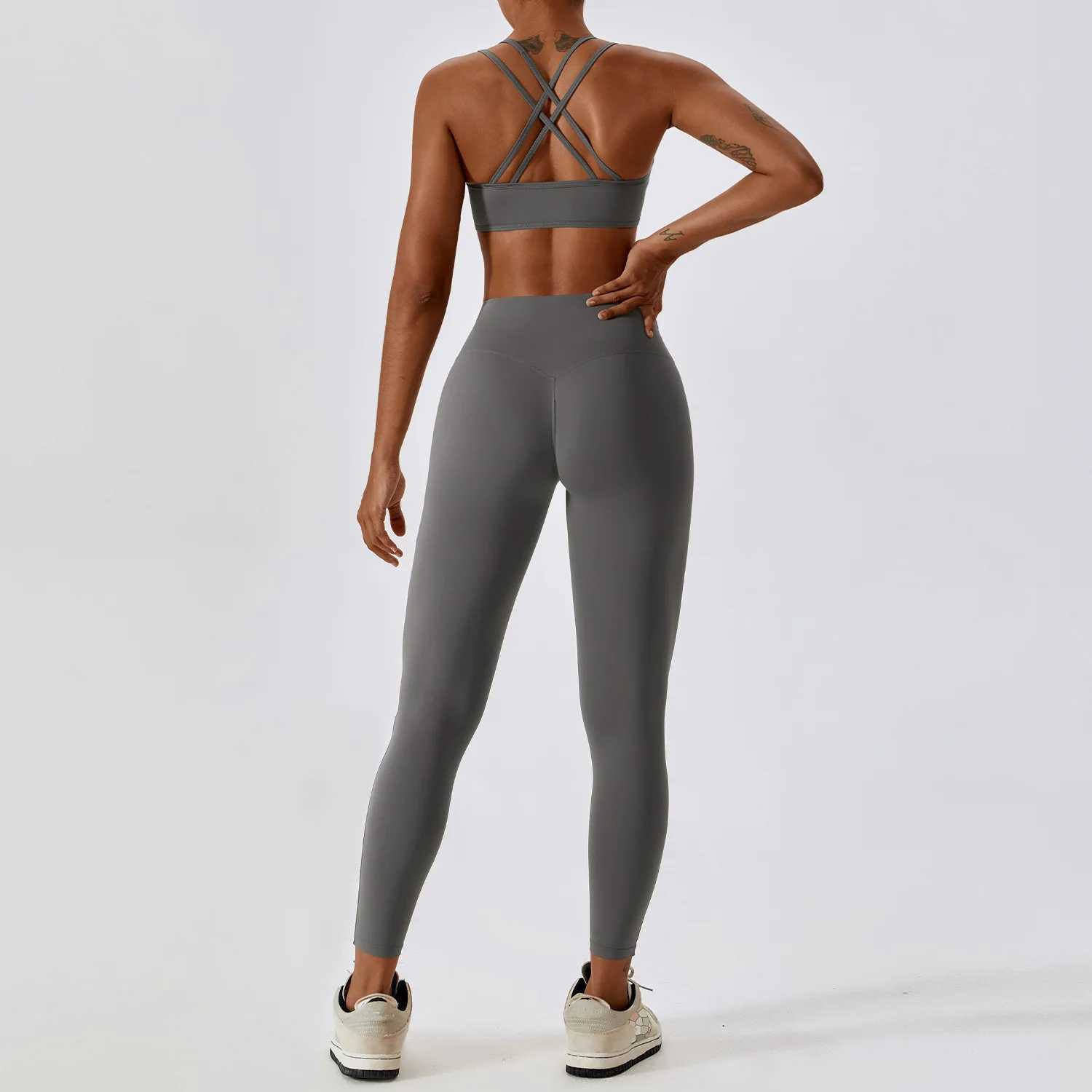 Yoga Clothing Sets Women Athletic Wear High Waist Leggings And Top Two Piece Set Seamless Gym Tracksuit Fitness Workout OutfitsXJ250109