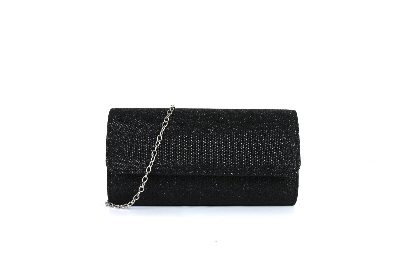 Women Envelope Evening Bag Glitter Ladies Chain Shoulder Bags Shiny Silver Long Purse Female Wedding Party Clutches Mini Handbag 250106