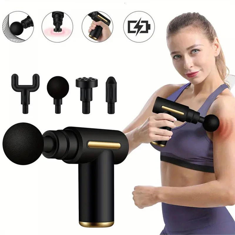 4Head Portable Fascia Gun Deep Tissue Massage Mini Lightweight Adjustable Speed Whole Body Equipment 250108