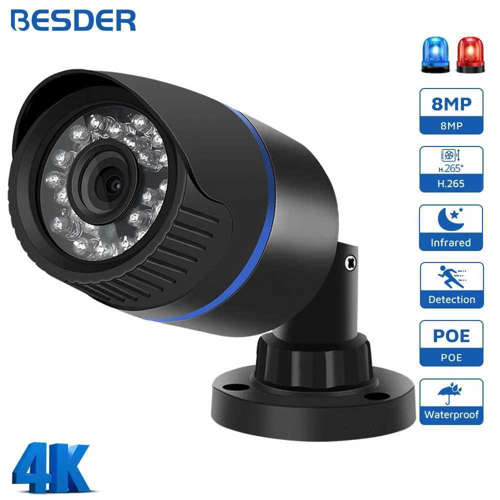 BESDER 4K 8MP 5MP HD H.265 IP Camera 3MP 1080P P2P AI Motion Detection Infrared Night Vision 48V POE Video Surveillance Outdoor Camera X250110