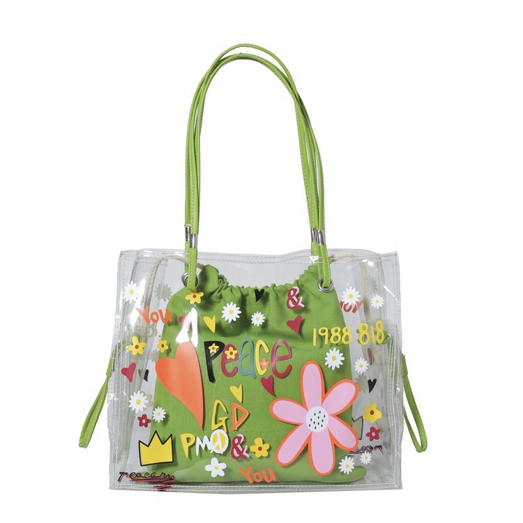 Jelly Handbags: Versatile Clear Tote - Large Capacity Fashion Shoulder Bag Spring & Summer, Lightweight For Daily Use New Free Delivery Designer Bag
