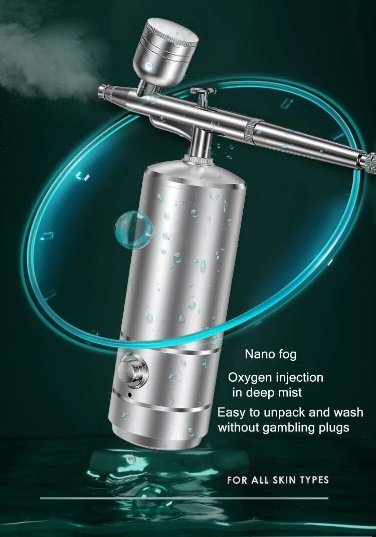 Nano Oxygen Injection Instrument Handheld High Pressure Beauty Facial Spray Moisturizing Steamer USB Charging