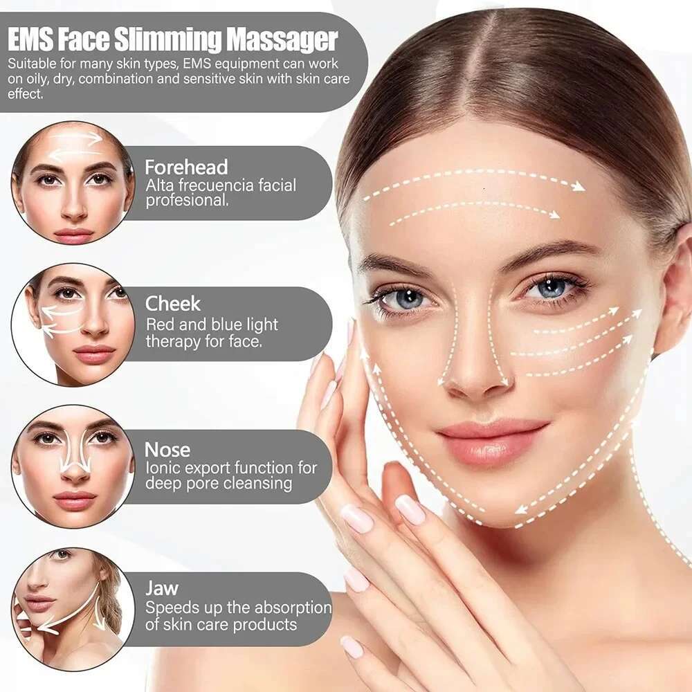 EMS Neck Face Beauty Device Facial hine Skin Tighten Reduce Double Chin Anti Wrinkle Remove Lifting Massager SkinCare