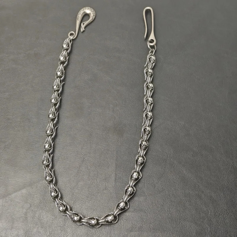 Model Serpentine Skeleton Pants Chain Trendy Men Ones Waist Retro Accessories Original Hip Hop Jewelry KeyChain 250107