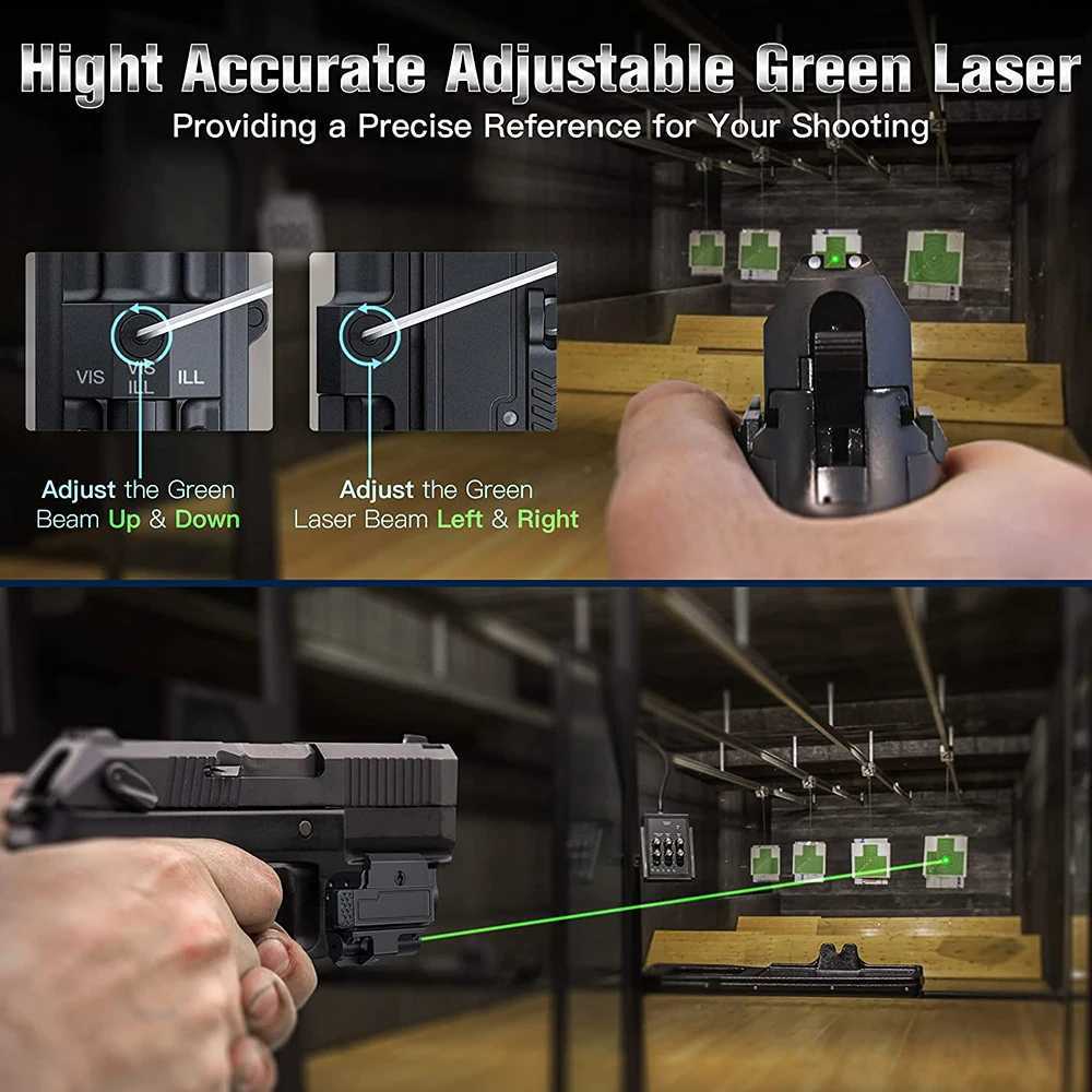 800 lumens weapon gun light red green laser sight pistol red green dot sight combination rechargeable flashlight M250409