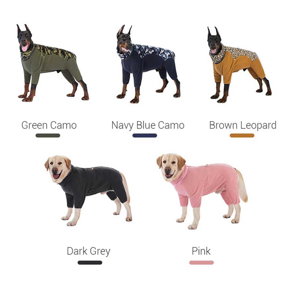 Overalls for Dogs Winter Soft Warm Fleece Jumpsuit for Small Medium Large Dogs Thicken Pet Coat with 4 Legs Reflective CollarXJ250109