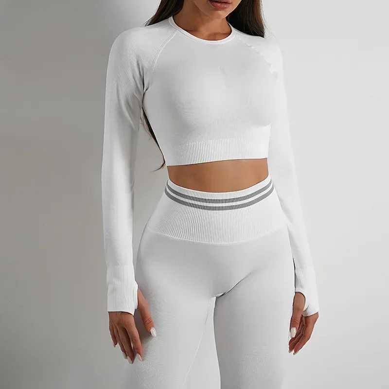 Yoga Clothing Sport Outfit Womens Tracksuit Active Wear Sportswear Woman Gym Fitness Long Sleeve Leggings Pants Workout ClothesXJ250109