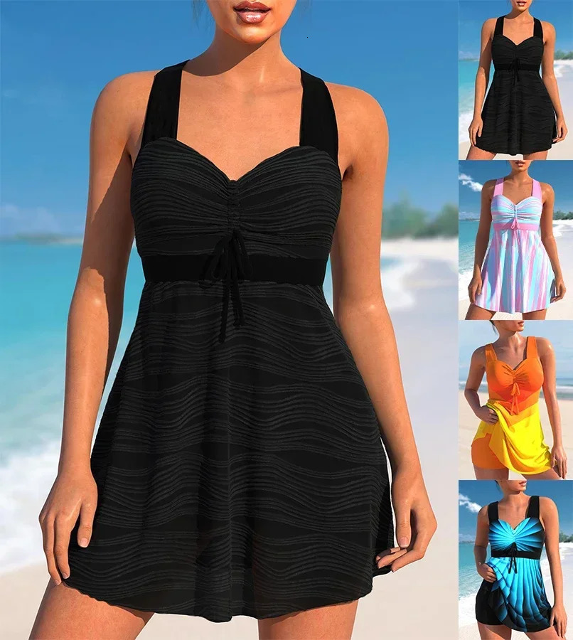 Fashion Womens Tankini Triangle Shorts Two Piece Swimsuit Glitter Beam Sexy Holiday Beach Set S6XL 250108