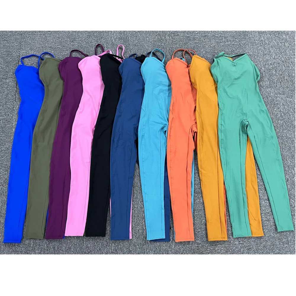 Backless Sports Woman 2023 Lycra Fitness Overalls One Piece Jumpsuit Shorts Sport Outfit Gym Workout Clothes for Women SportwearXJ250109