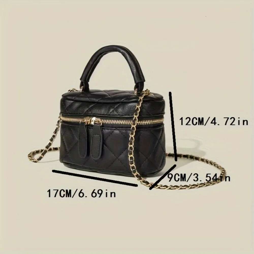 Fashionable Mini Grid Slant Style PU Shoulder Bag Outdoor Women's Leisure Designer Handbag And Wallet