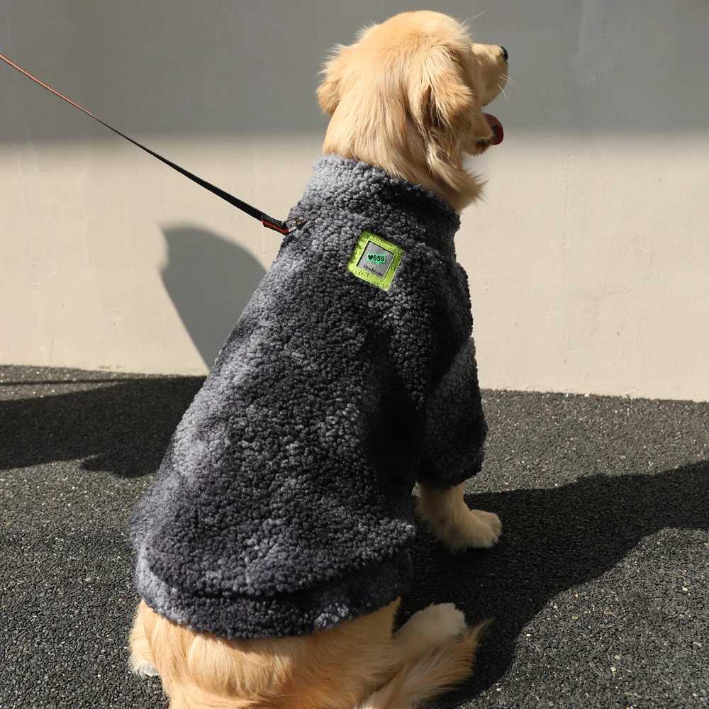 HOOPET 3XL-7XL Winter Thick Big Dog Clothes Lambs Wool Jacket for Medium Large Dogs Windproof Coat Pet AccessoriesXJ250109