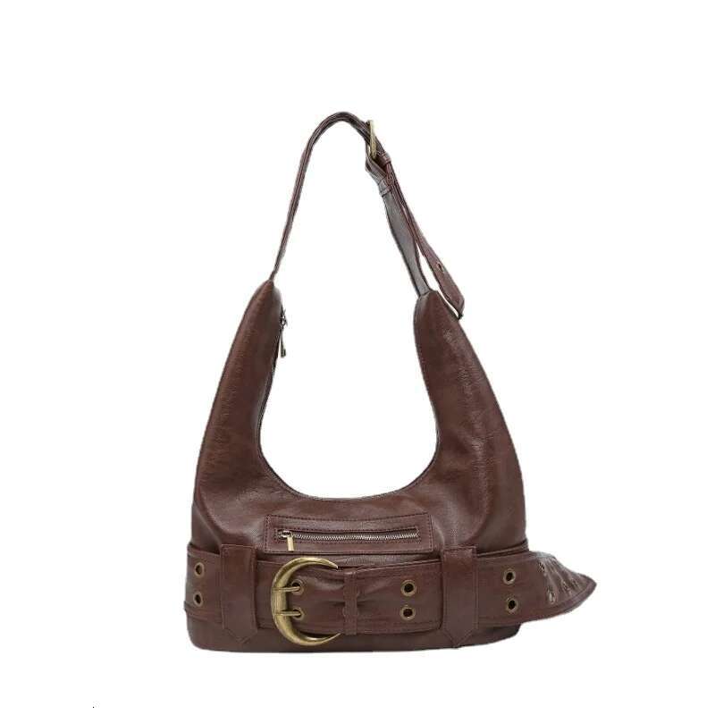 Minority Design 2024 New Fashion Retro Spice Girl Large-Capacity One-Shoulder Underarm Bag