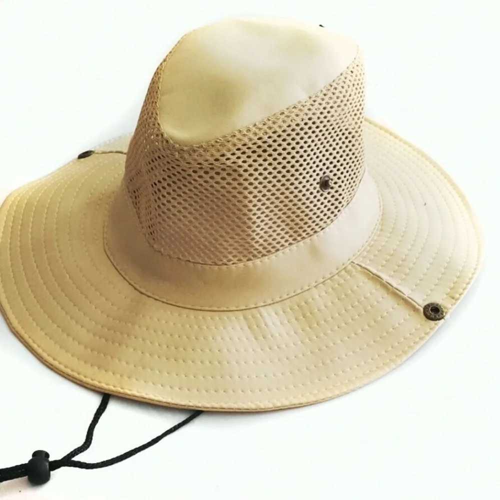 Mens outdoor sun hat knight hat wide grass beach summer and autumn tourism hiker monochrome matte X250109