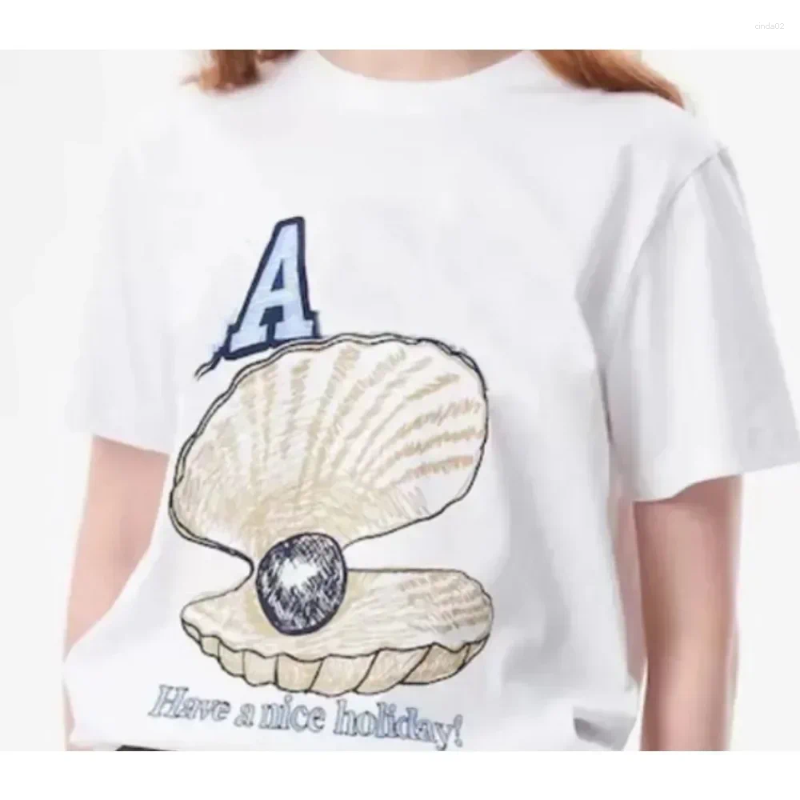 Women's T-Shirt Womens T Shirts Korean Brand Cotton T-shirt With Fruit Print For Women Round Neck Short Slved Casual Loose Tshirt Oversized Summe