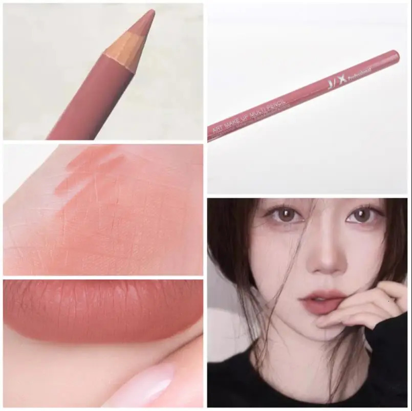 J/X Professional Nude Peach Color Lip Pencil Lip Liner Lipstick Makeup Waterproof Longlasting Cosmetics 250108