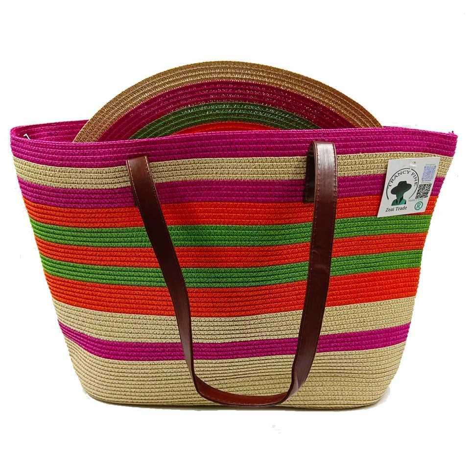 Three piece set of straw hat sun hat outdoor tourism beach straw hat sun protection hat gorras para mujer X250109