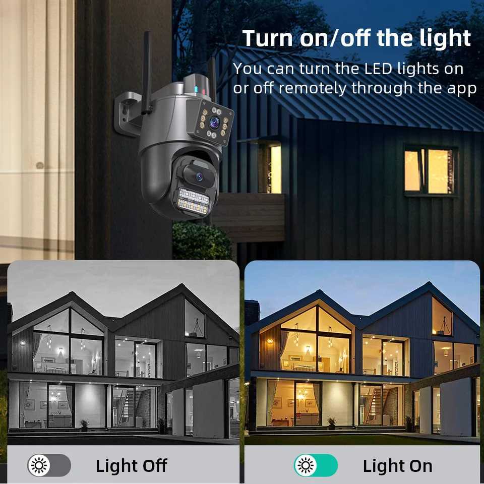 8MP PTZ WiFi camera with dual screen color night vision outdoor security IP camera CCTV monitoring camera ICSEE application X2501101