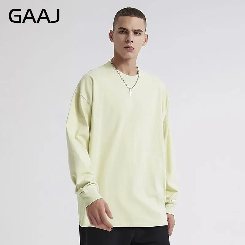 100 Heavy Weight Cotton Long Sleeves T ShirtSolid Tee For Men WomenCasual Plain TshirtFashion Quality Clothing250gsm 88oz 250106