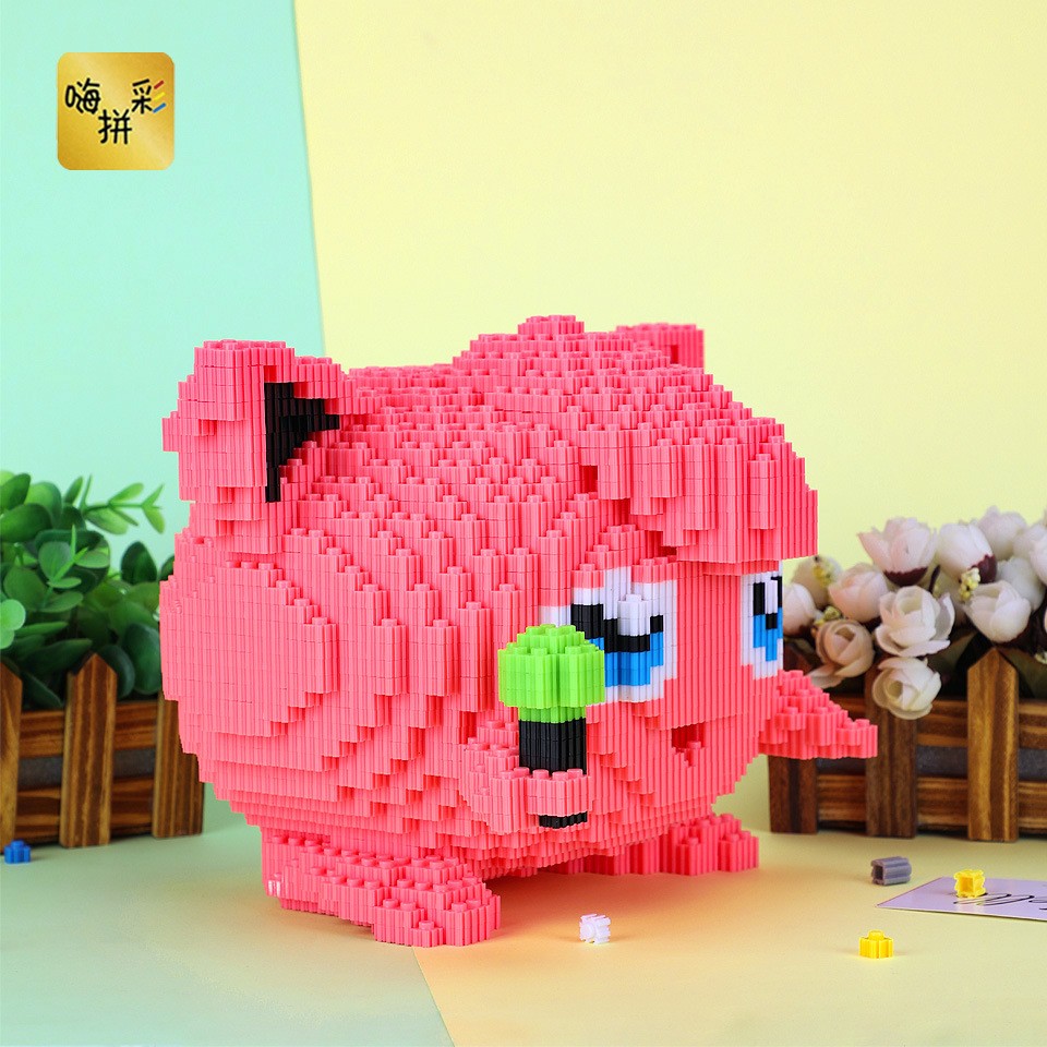 19cm high Hi Caipin Fatty Children and Adults Puzzle Pellet Building Blocks Assembly Toys