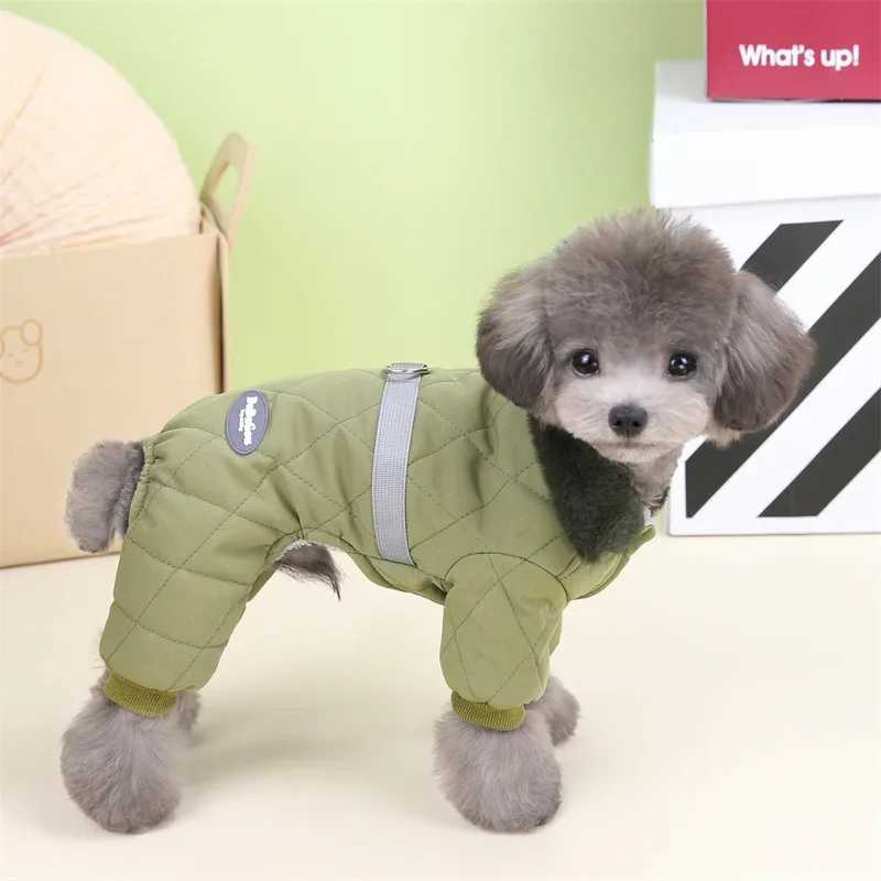 Winter Dog Clothes For Small Dogs Puppy Jumpsuit Chihuahua Jacket Poodle Costumes Pet Coats Fur Collar Dog Overalls with D RingXJ250109