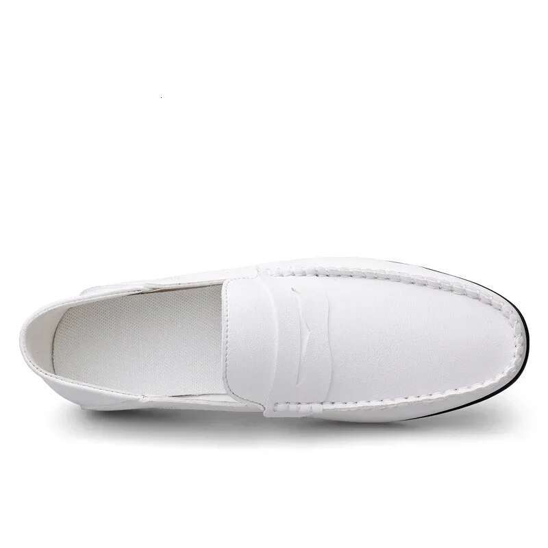 Summer Man Loafers Wedding Dress White Driving Moccasins Footwear Men Casual Split Leather Slip On Lightweight Male Shoes