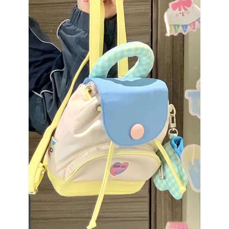 Summer button cute book mini bag shoulder small backpack for women