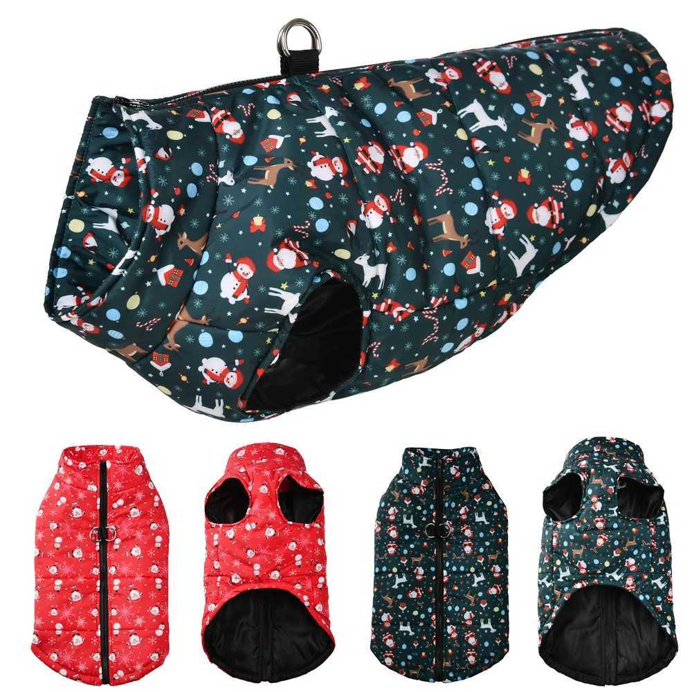 Christmas Puppy Jacket Dog Clothes Waterproof Dogs Coat Cats Vest Apparel Winter Warm Puppy Costume Chihuahua Pug Pet OutfitsXJ250109