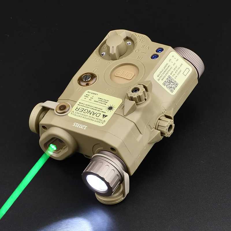 Tactical Air Gun UHP AN PEQ 15 PEQ-15 LA5C Red Dot Green Laser Indicator Infrared Weapon Reconnaissance LED AR15 Light Suitable for 20MM Rail M250110