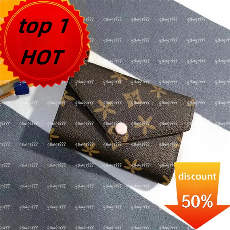 totebag2023 Designer Women Wallets Holders for women Coin Purse Small Wallet victorine Woman Card Holder Luxury Brown Flower Short Wallets Mini Wallets With Box